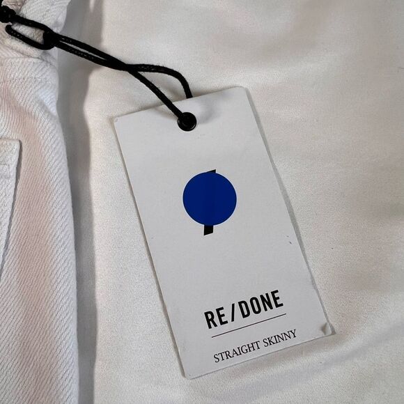 Re/Done White Levi’s Straight Leg Jeans Size 26 - Picture 5 of 13